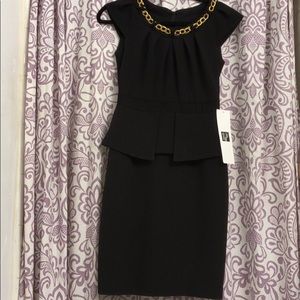 NWT Black Peplum Dress